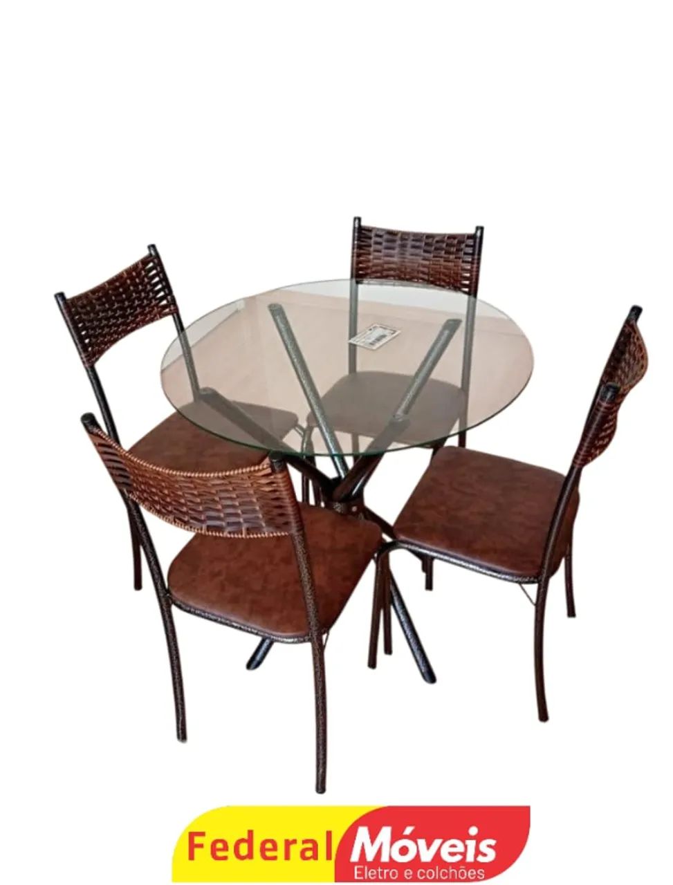 Mesa de Jantar 75cm c/ 4 Cadeiras - Oferta Relâmpago