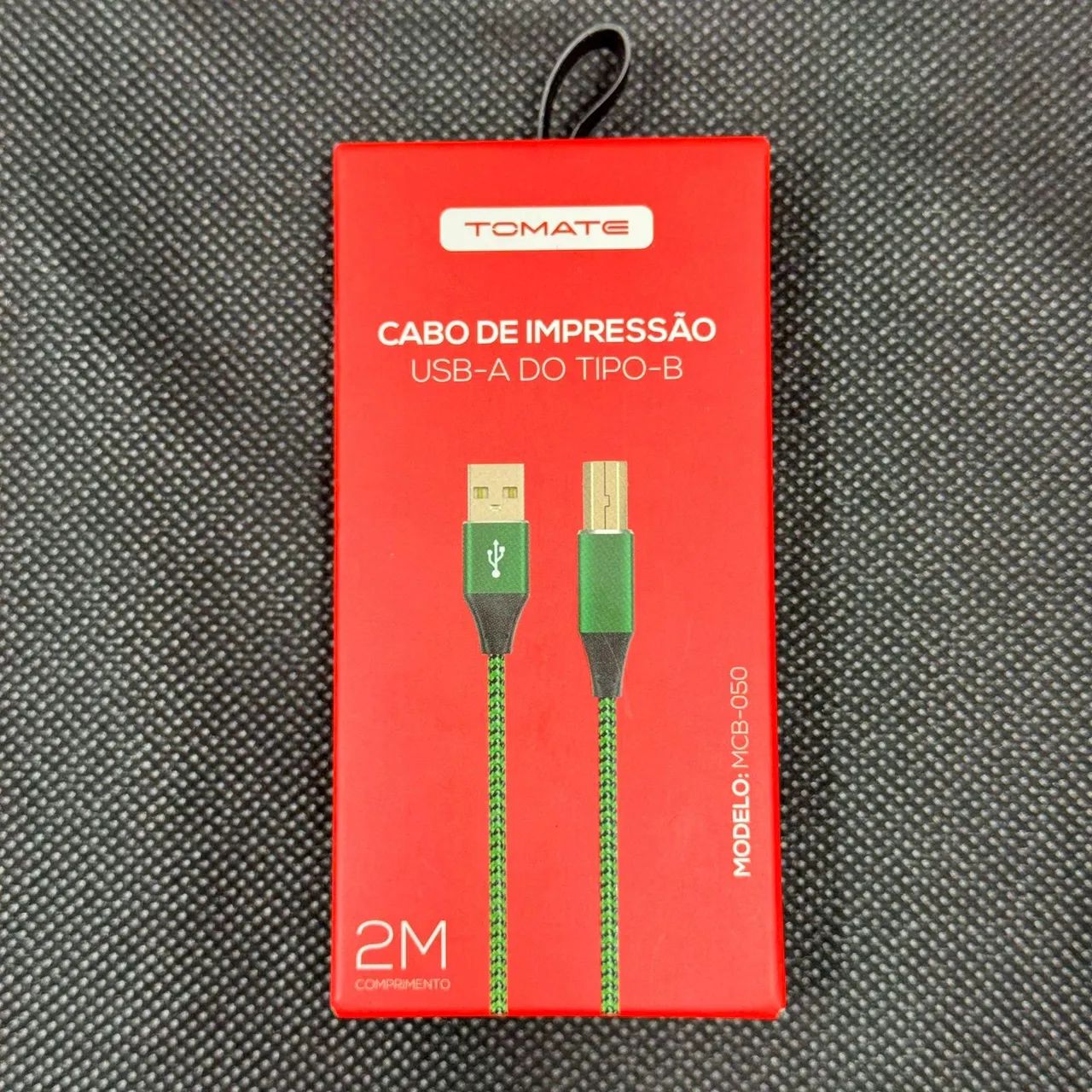 Cabo Para Impressora USB  design em nylon trançado 2M - Foto 2