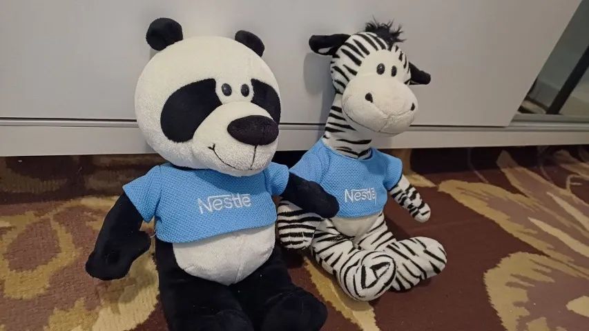 Pelucias Nestle Panda e Zebra - Foto 2