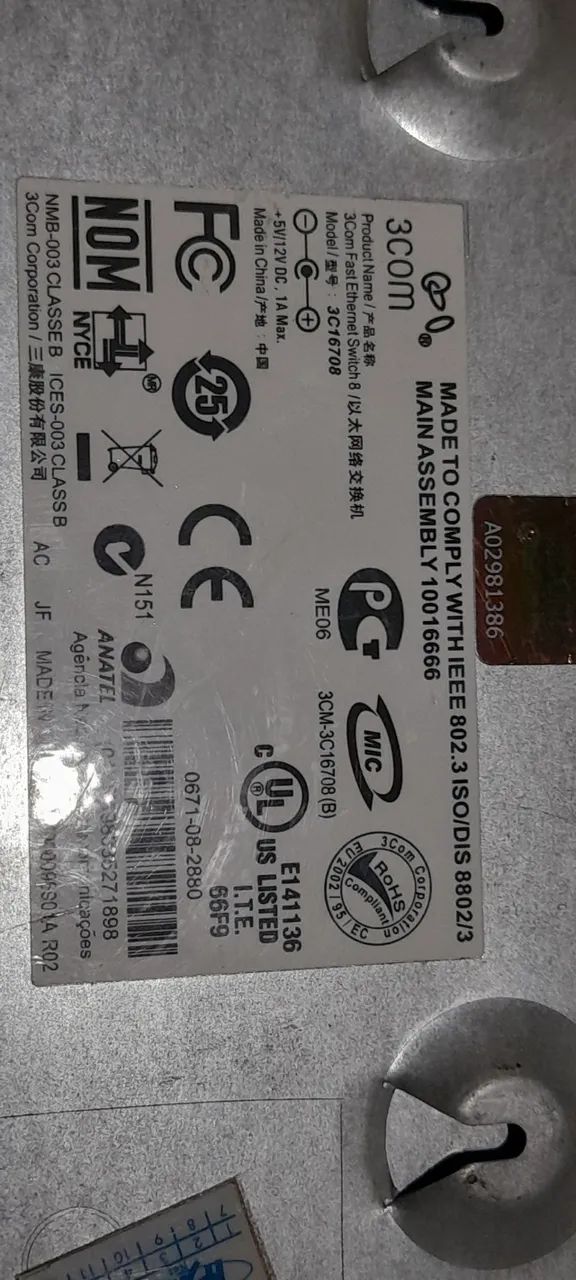 Switch 3Com - 8 Portas 10/100Mbps Dual Speed - Foto 3