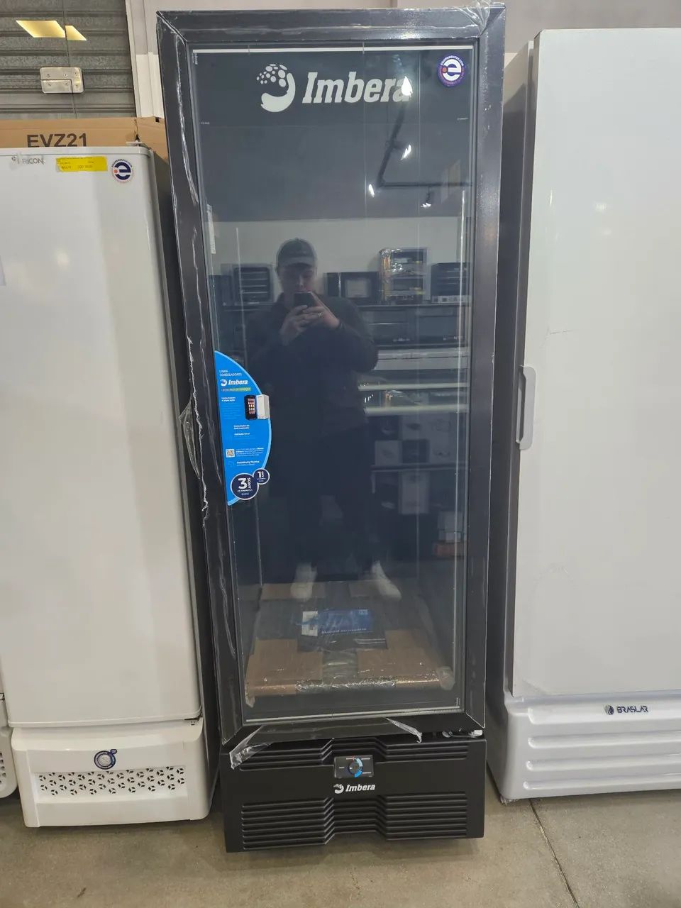 freezer vertical 576L porta de vidro com led - a pronta entrega 