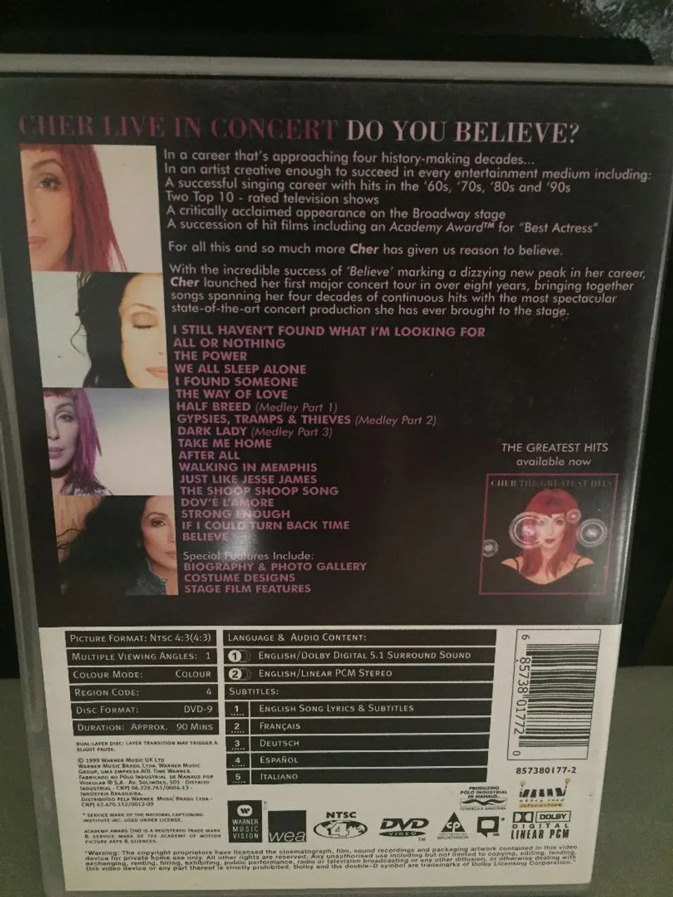 DVD - Cher ?- Live In Concert - Foto 2