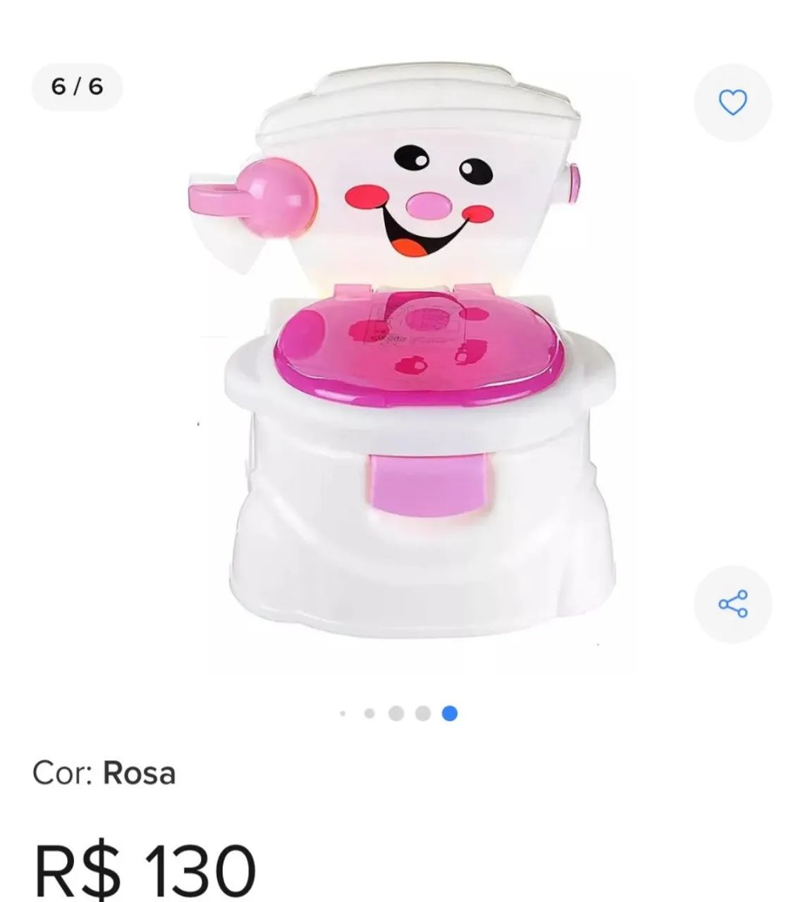    Troninho infantil -Rosa e Branco - Foto 3