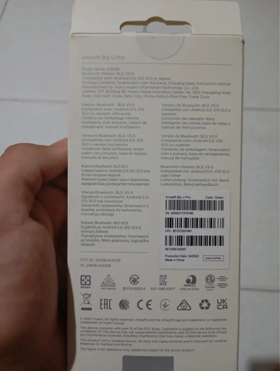 Amazfit Bip U Pro Smartwatch - seminovo