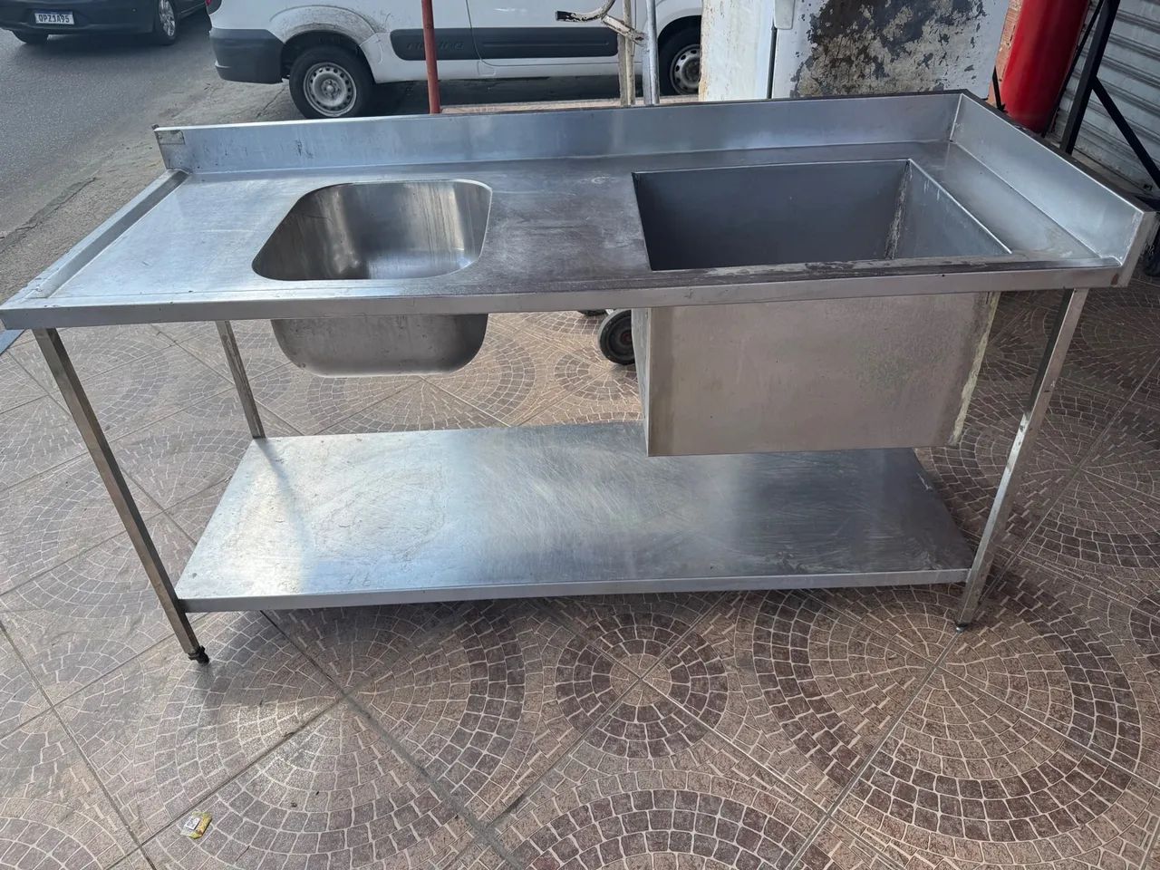 Pia de Inox com tanque Dupla para Comércio - Foto 3