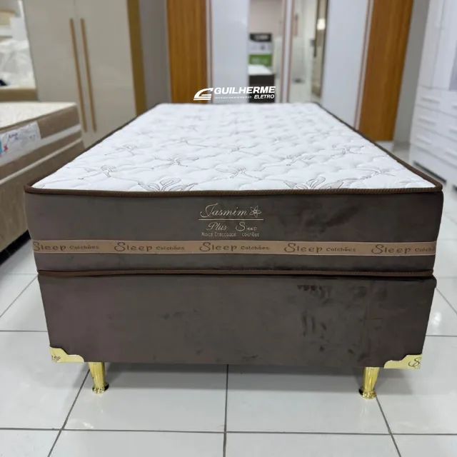 Cama Solteirão 110×200 molas ensacadas.  Produtos Novos