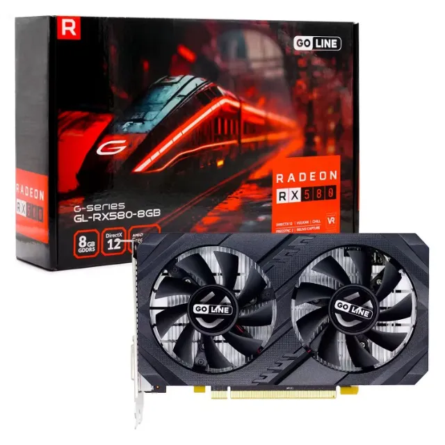 Placa de Vídeo Goline AMD Radeon RX 580 8GB DDR5 Nova Lacrada