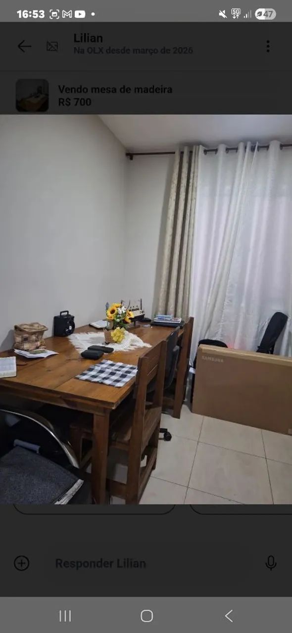 Vendo mesa de madeira macissa  - Foto 2