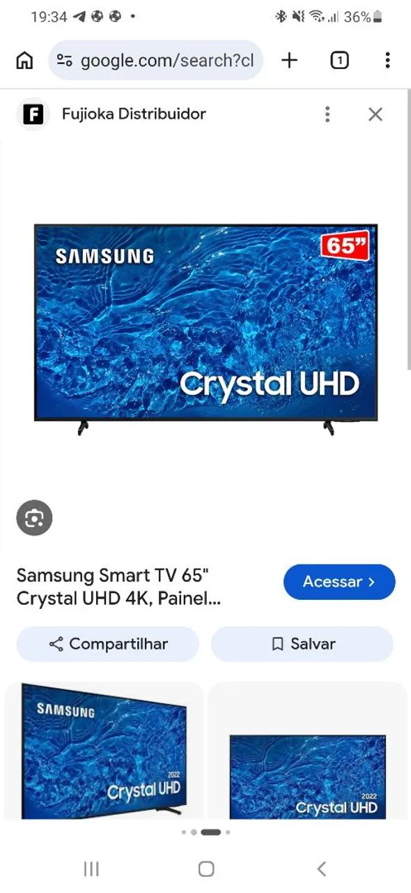 Smart tv 65 samsung crystal