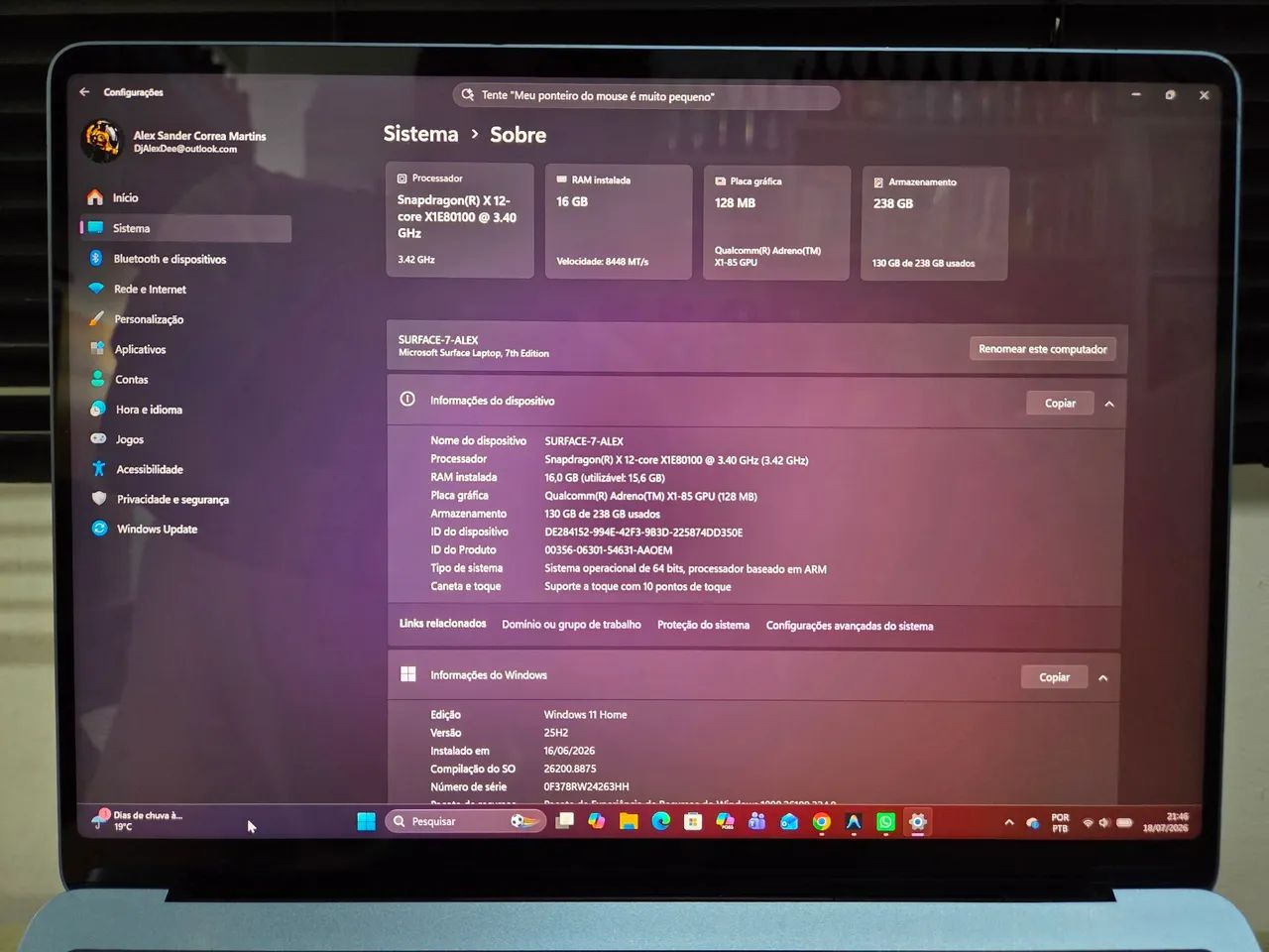 Microsoft Surface Laptop 7 Snapdragon X Elite 13.8 - Foto 5