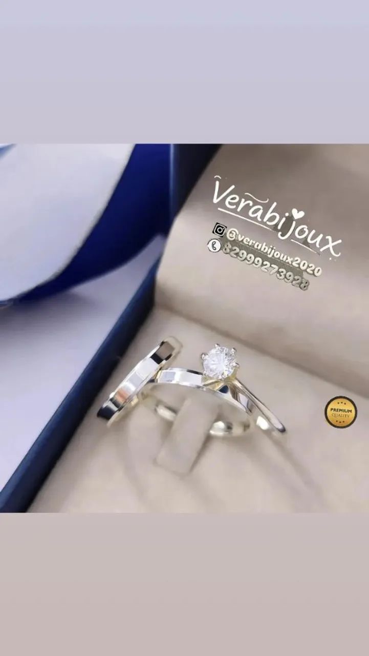 KIT TRIO DE ALIANÇAS NOIVADO E CASAMENTO  - Foto 2