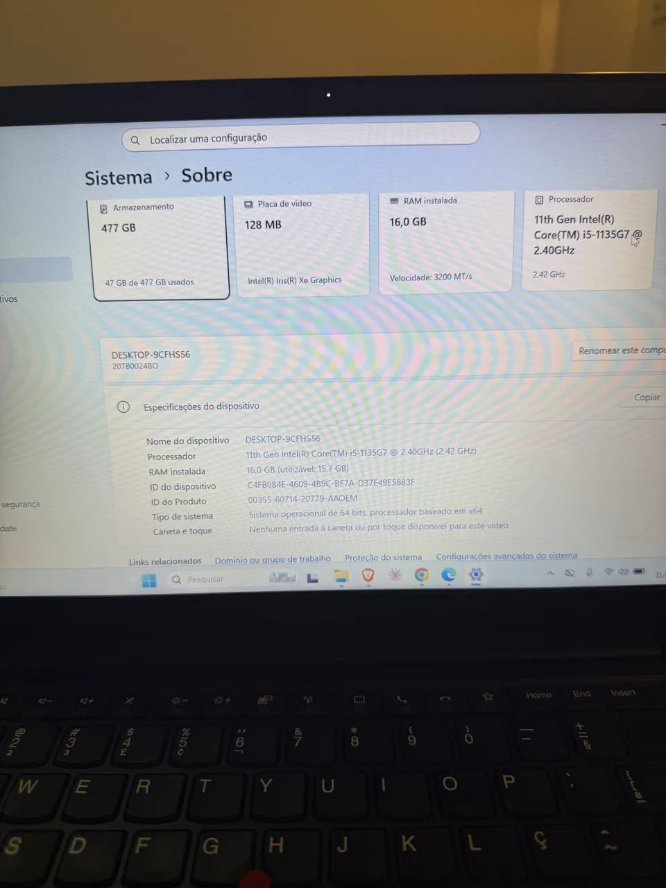 Notebook ThinkPad E14 Gen 2 com i5-1135G7 - Foto 3