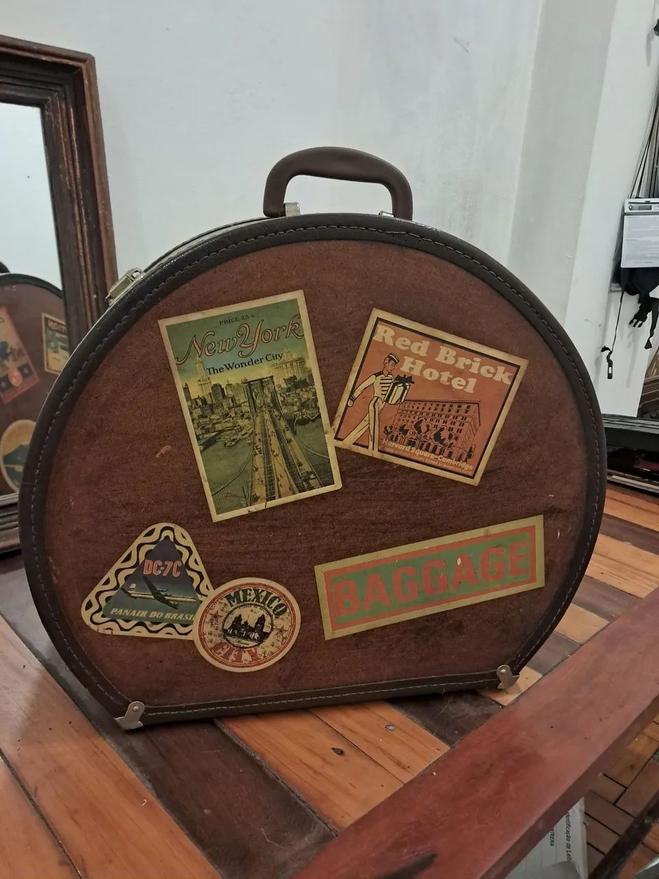 Mala Baú Vintage em Couro feita à mão - Foto 5