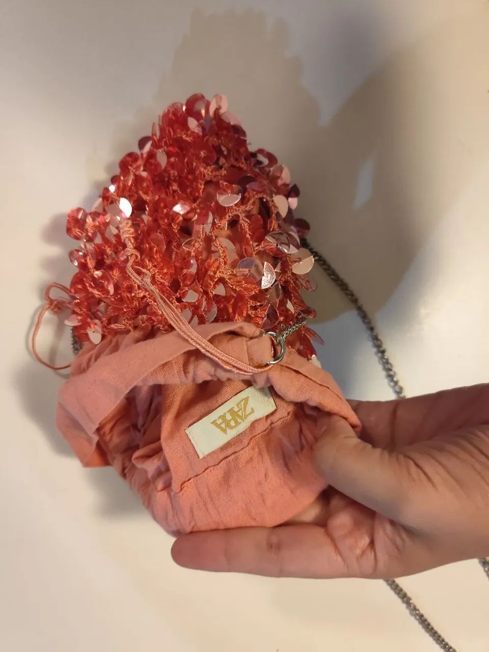 Bolsa Zara nova coral patês  - Foto 4