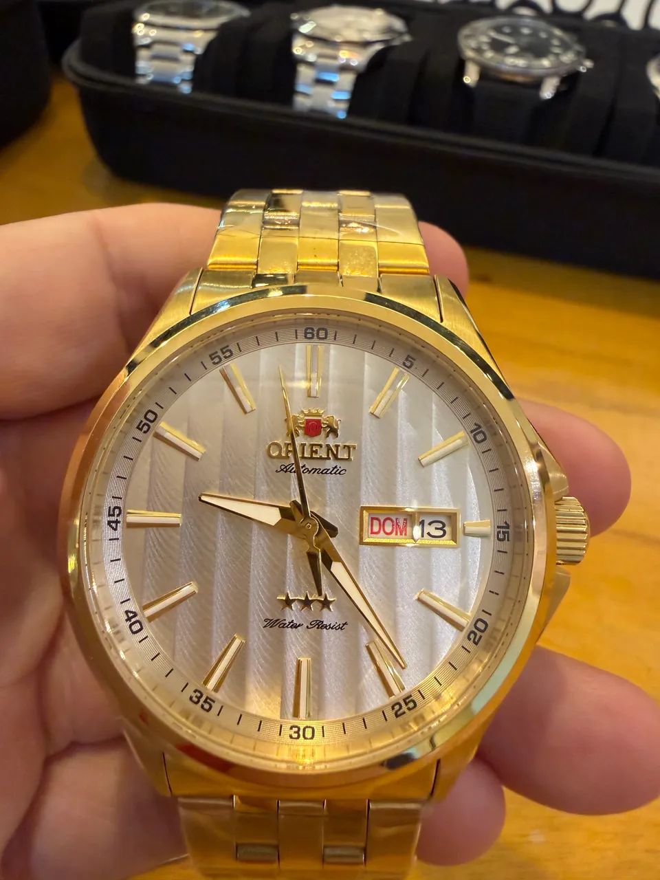 Relógio Orient Automático 3 estrelas Dourado 
