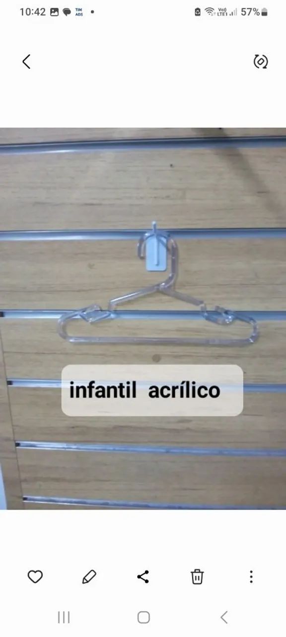 Vendo cabides acrílico  a partir de 2,70 cada - Foto 2