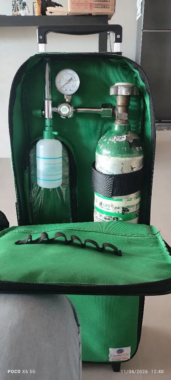 torpedo de Oxigênio com carrinho 5 litros/ 3 litros na bolsa - Foto 4