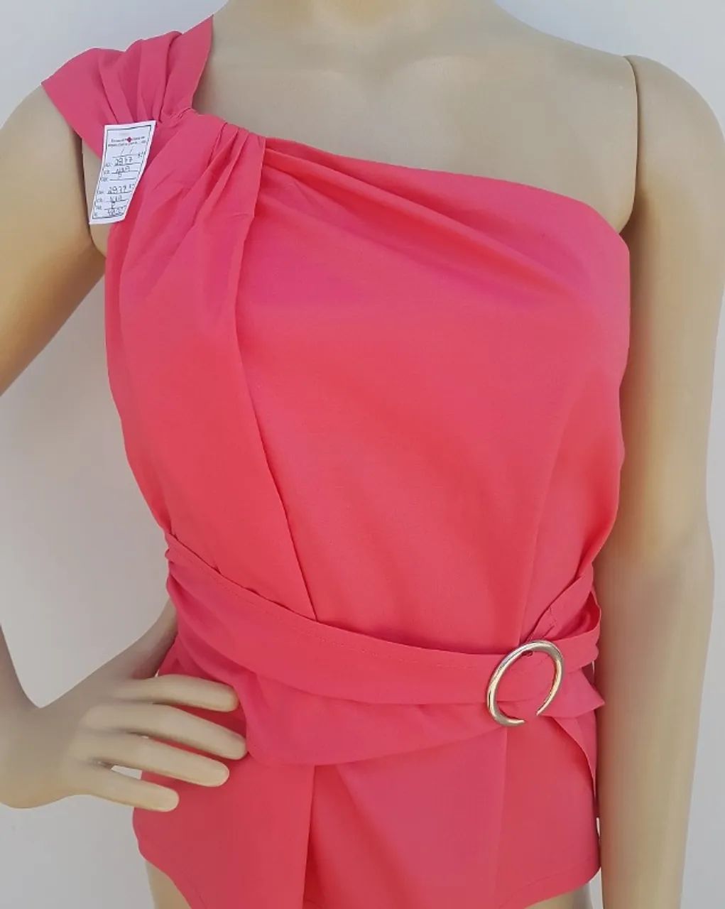 Blusa feminina elegante um Ombro só. ALGODÃO  - Foto 2