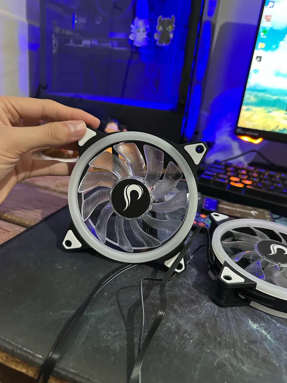 Kit 3 Fans Rise Mode Smart RGB - Foto 2