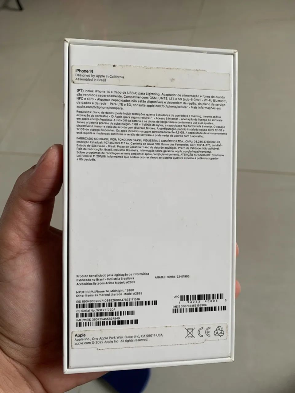 Caixa IPhone 14 128gb Preto - Foto 2