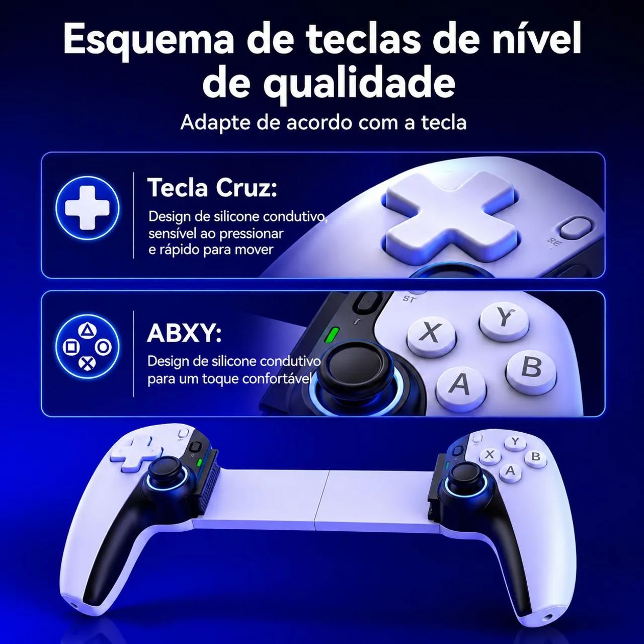 Controle D9 (Seminovo) compatível com Celulares, PS3, PS4, Switch e PC. - Foto 2