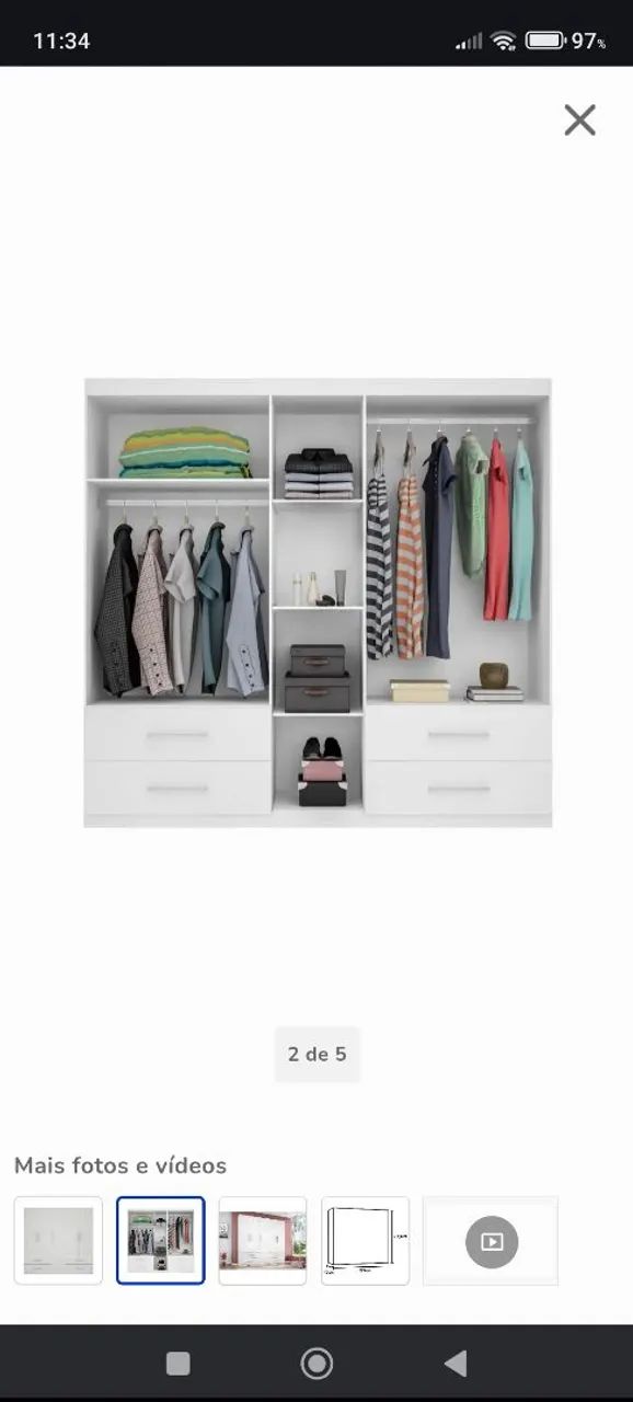 Guarda roupa casal 5 portas  - Foto 2