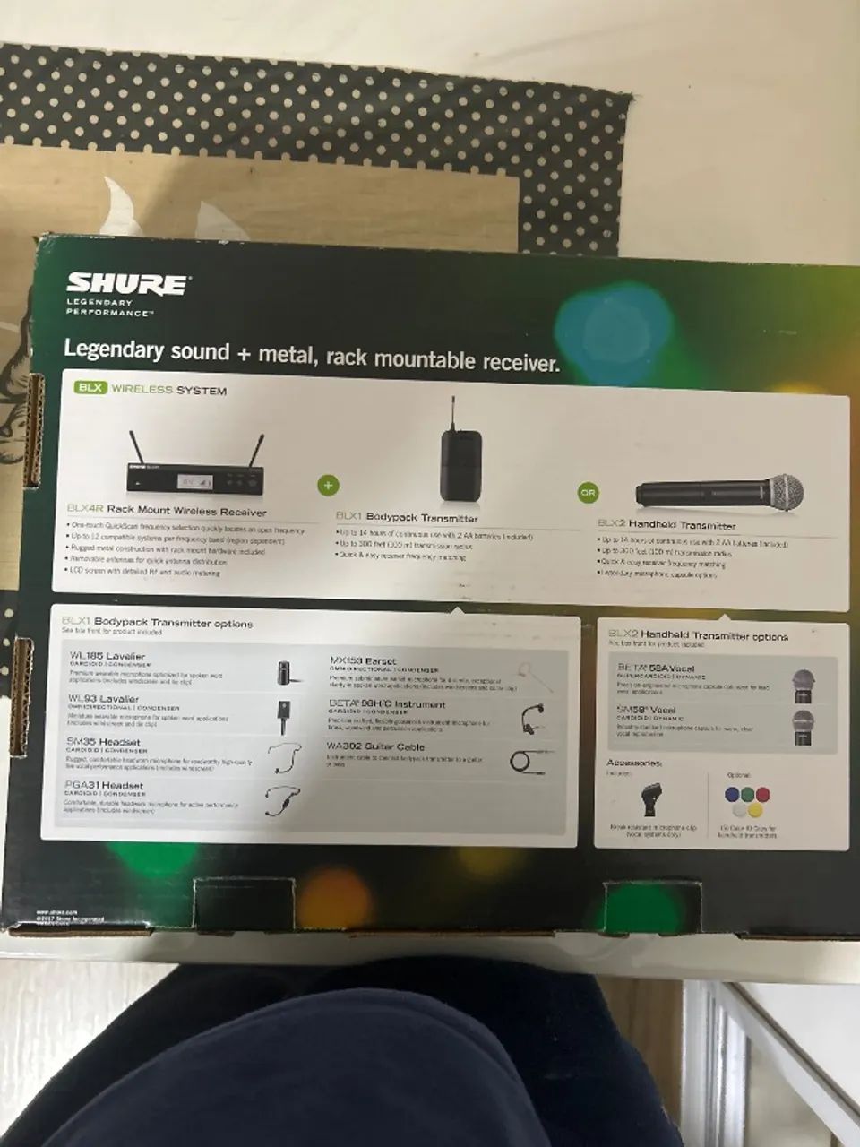 MICROFONE HEADSET SEM FIO SHURE BLX14R/SM35 