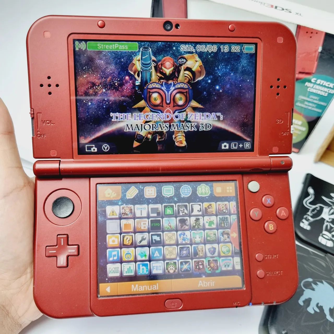 CONSOLE NEW 3DS XL RED DESBLOQUEADO - Foto 3