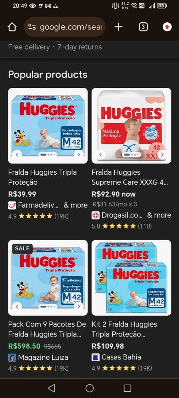 Fralda Huggies azul 42 fraldas M - Foto 2