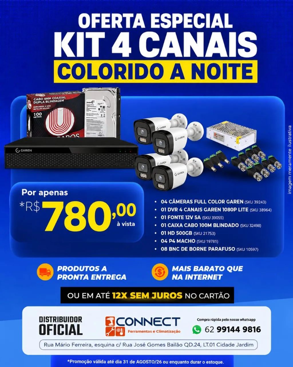 KIT COMPLETO CFTV