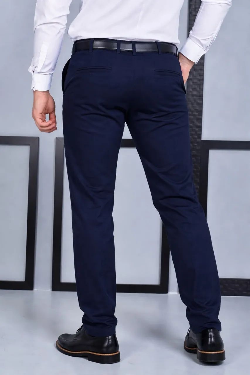 Calça Sarja Esporte Fino Azul  - Foto 2
