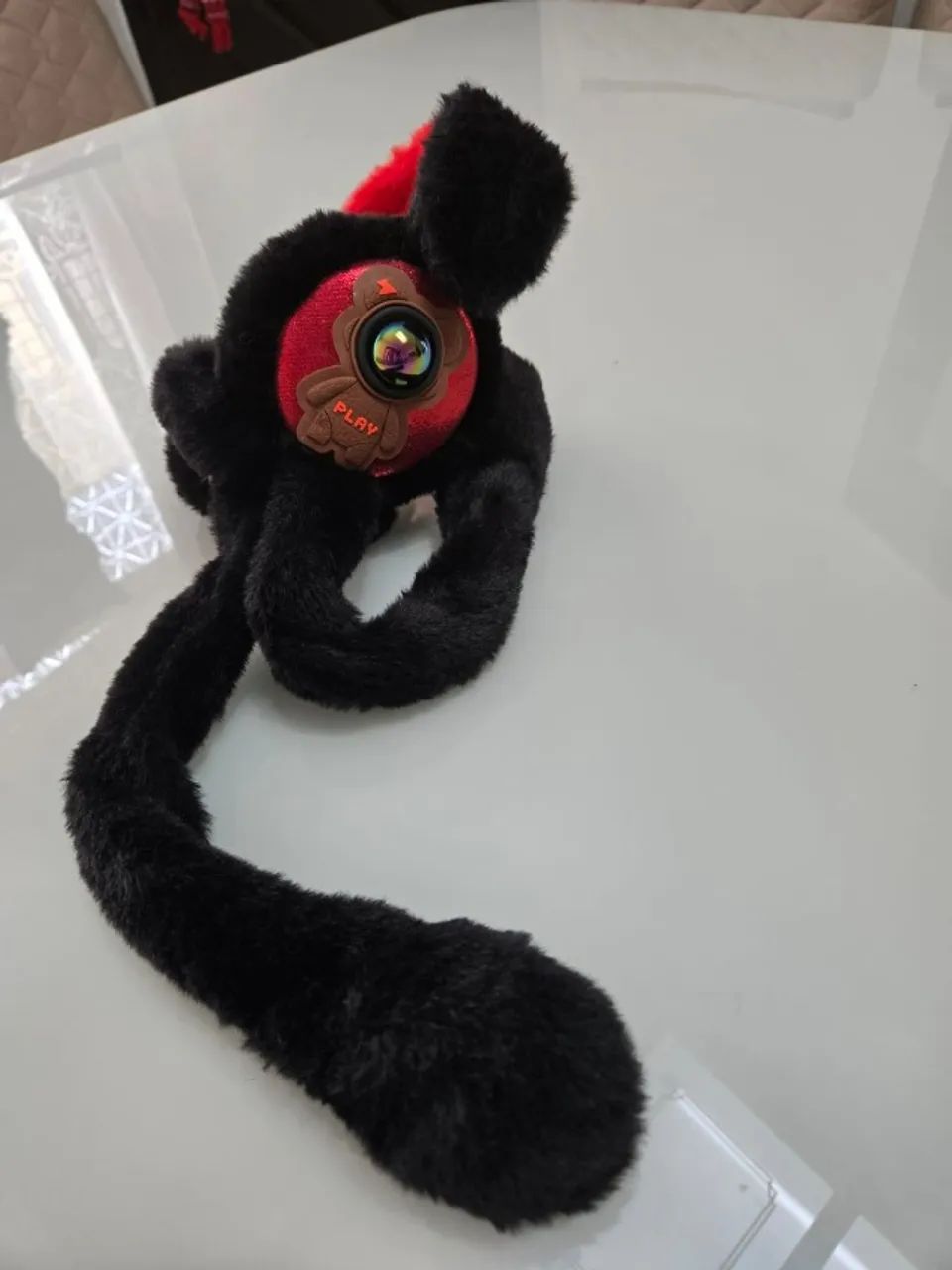 Protetor de Orelhas Urso Pelúcia Com Luzes Infantil - Foto 4