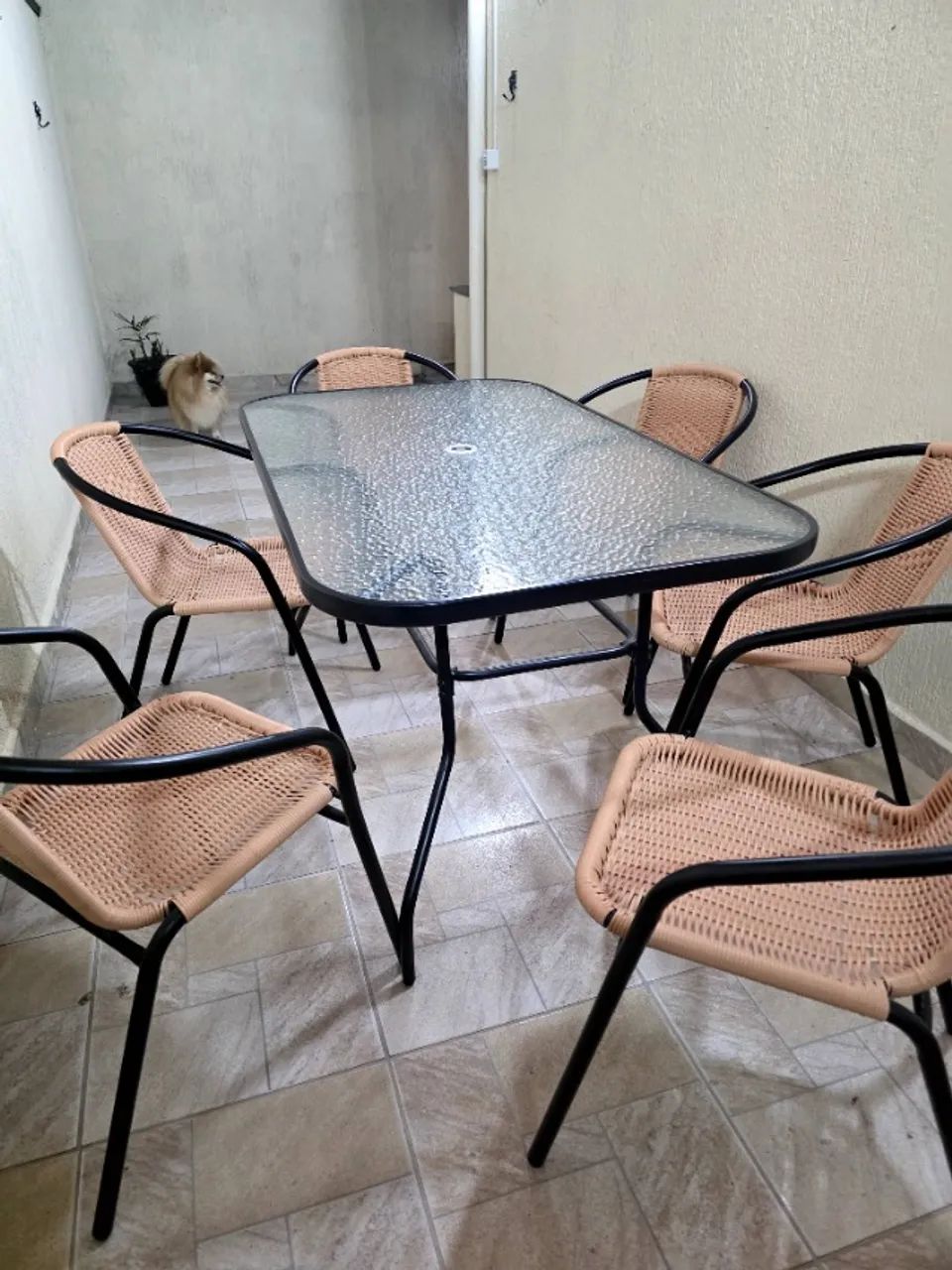 Mesa de vidro com 6 cadeiras - Foto 3