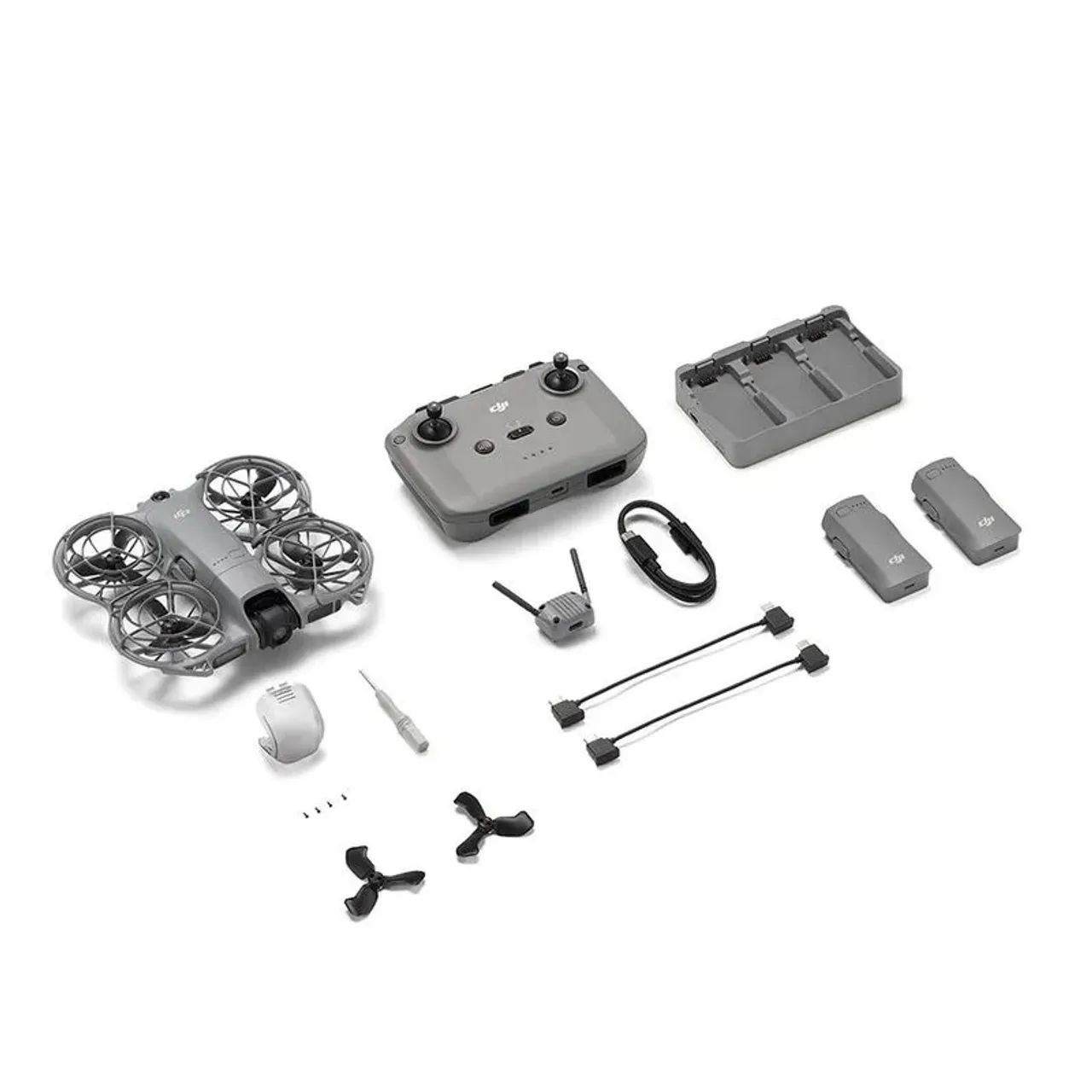 Drone Dji Neo 2 Fly More Combo Controle S/ Tela Br Cinza