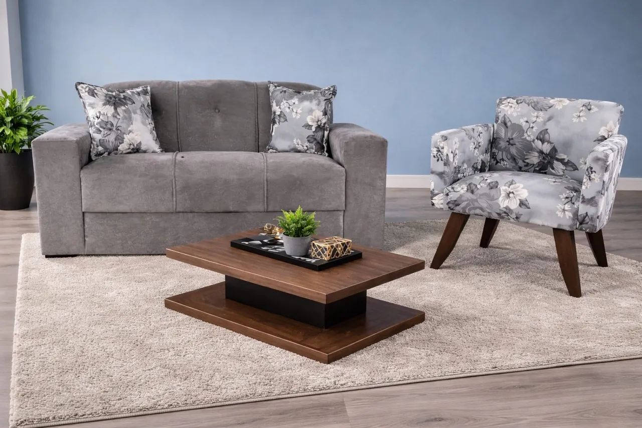 Kit sofá de 3 lugares com poltrona  - Foto 3