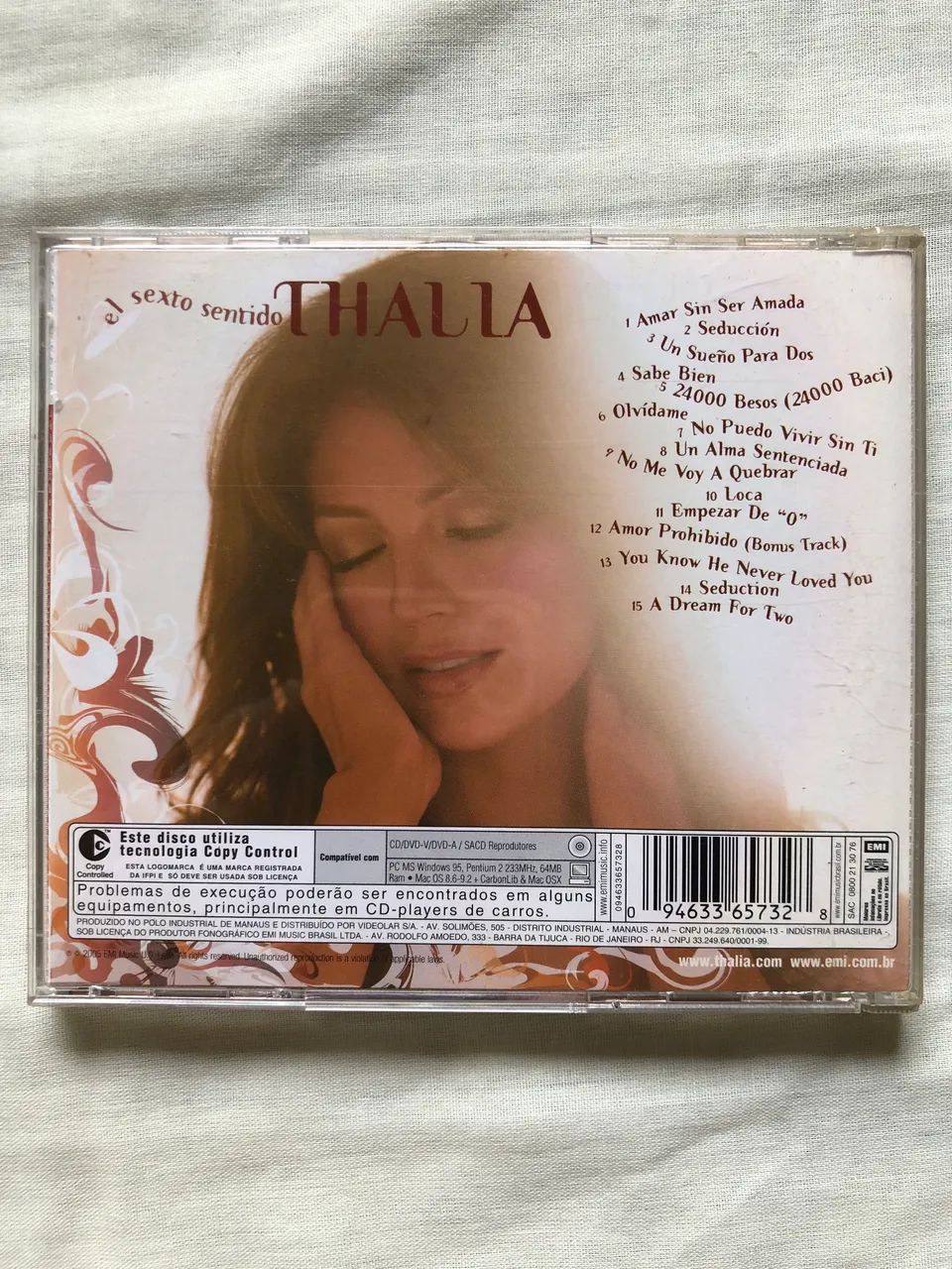 CD Thalia Sexto Sentido Original - Foto 2