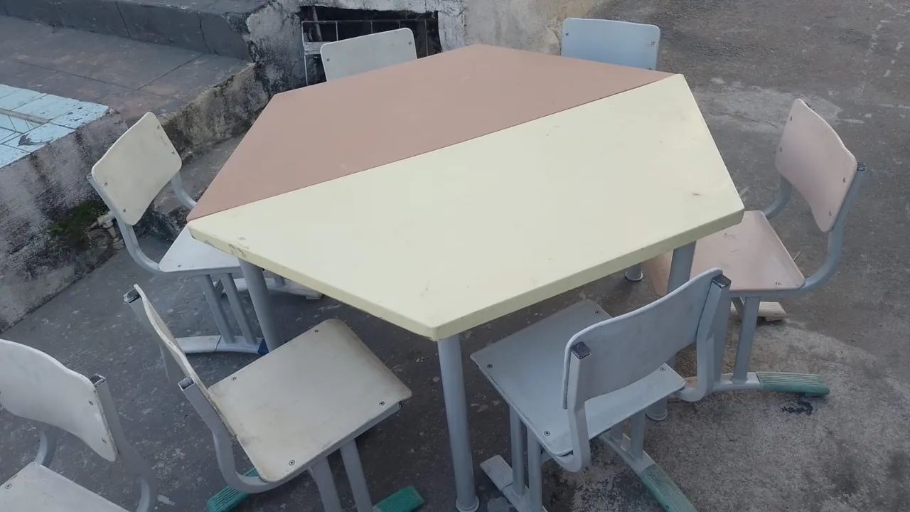 Conjunto hexagonal desk infantil  - Foto 4