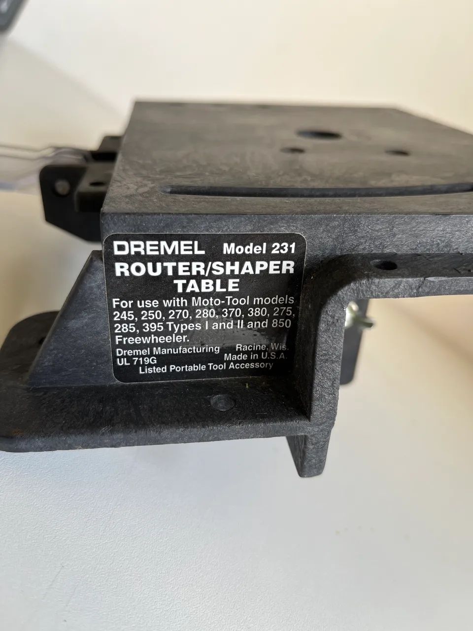 Suporte Dremel 231 Mesa Fresa Invertida Acoplamento Novo - Foto 3