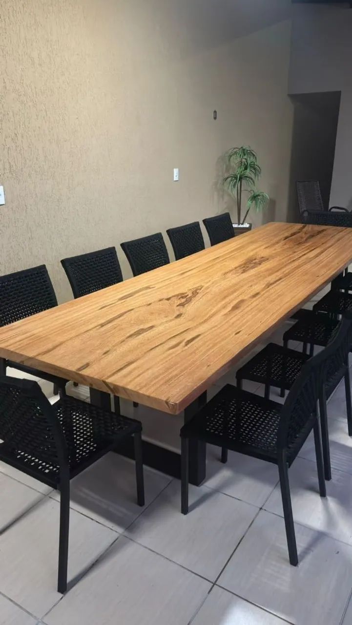 Mesa com base industrial  - Foto 2