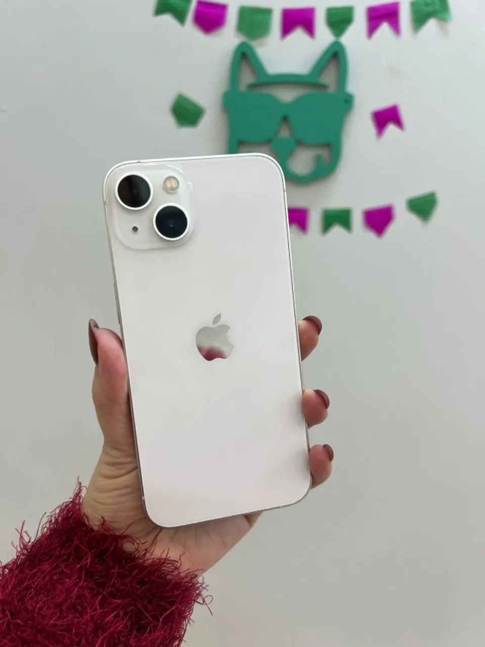 iPhone 13 256gb branco seminovo bateria 90% marcas de uso
