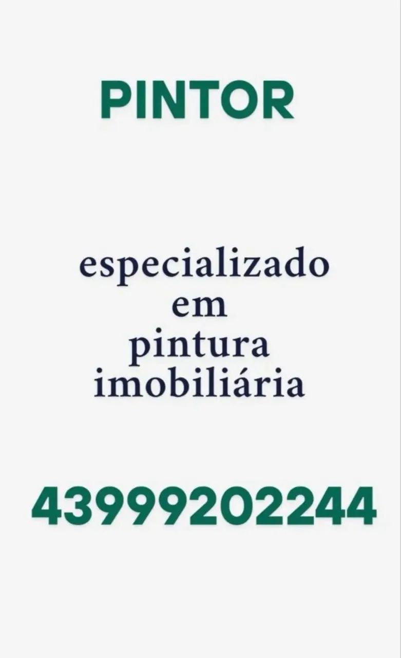Pintor especialista imobiliária 