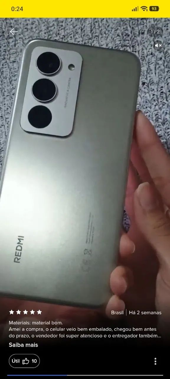 Fone + Xiaomi Redmi 15 256gb 8gb Ram+brinde Cor Cinza - Foto 3