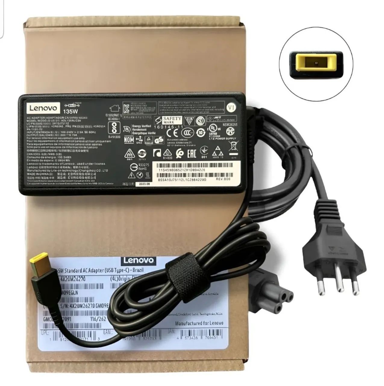 Fonte pra notebook Lenovo (fonte de 135W)