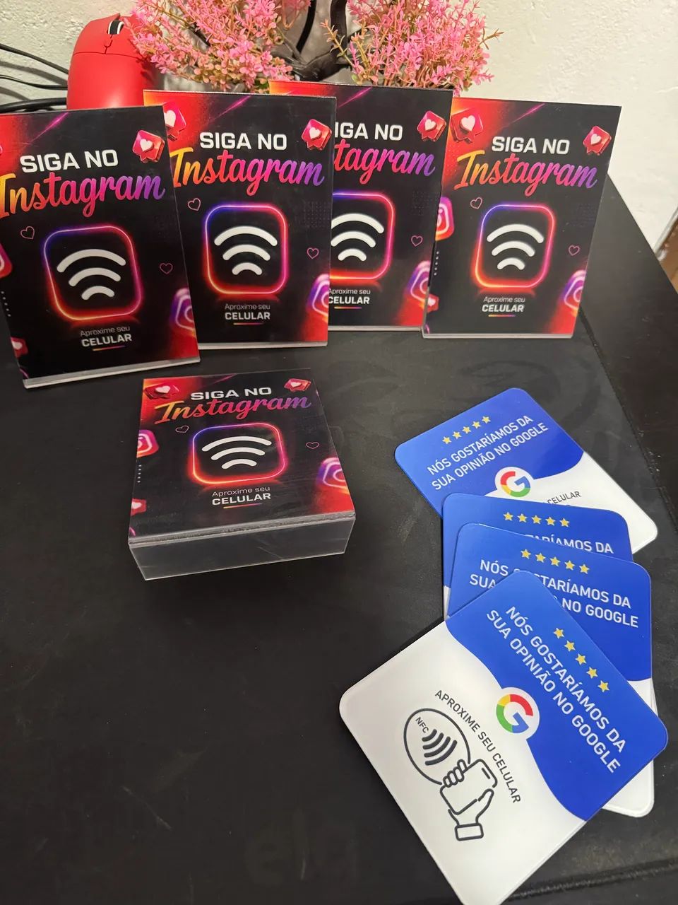 PLAQUINHAS NFC INSTAGRAM E GOOGLE 