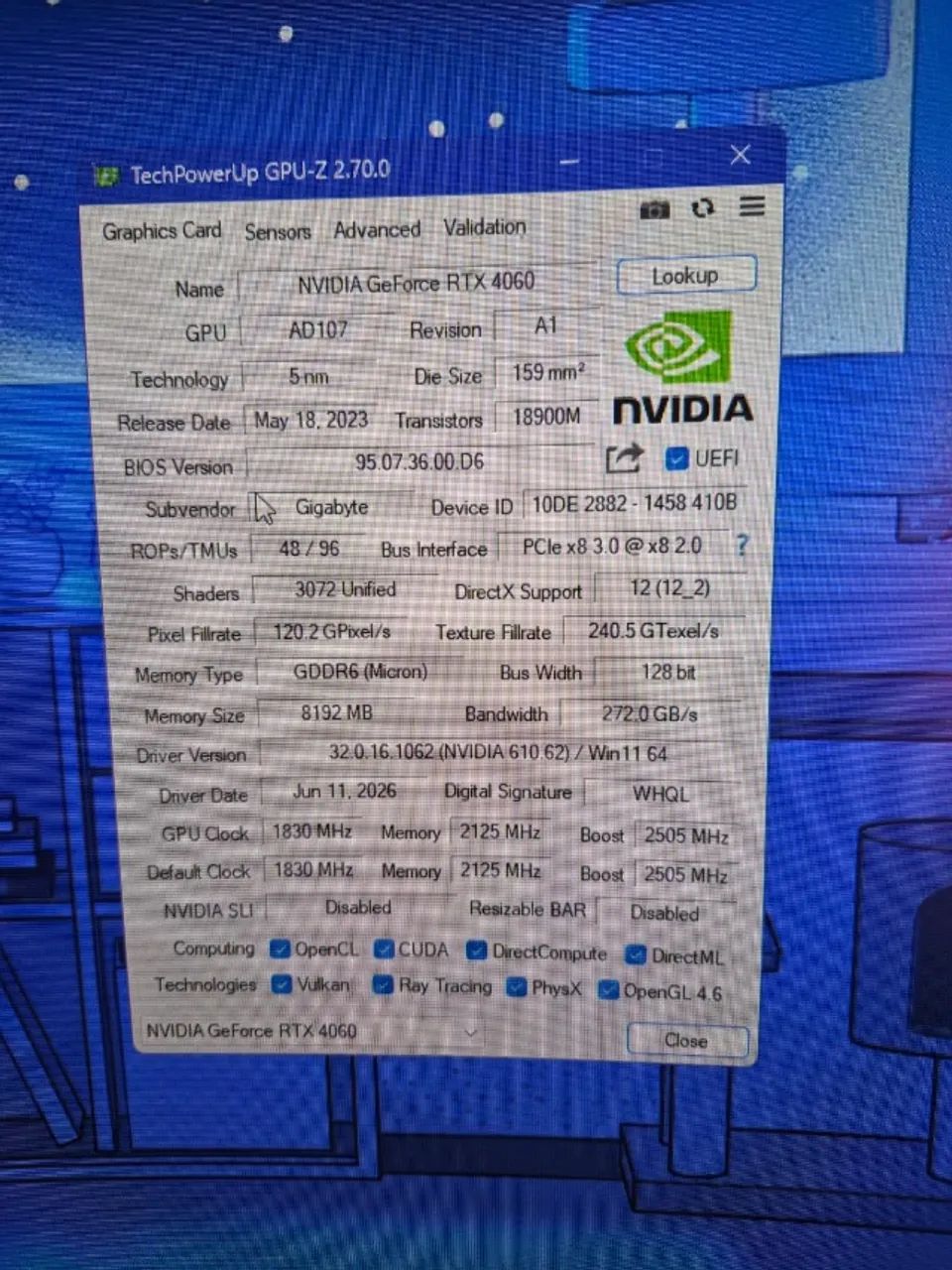 Placa de Video RTX 4060 8GB Gigabyte Eagle OC - Foto 5
