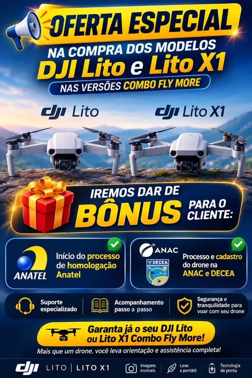 DJI Lito X1 combo fly more RC2 tela NOVO com invoice + BÔNUS LEIA NA DESCRIÇÃO  - Foto 3