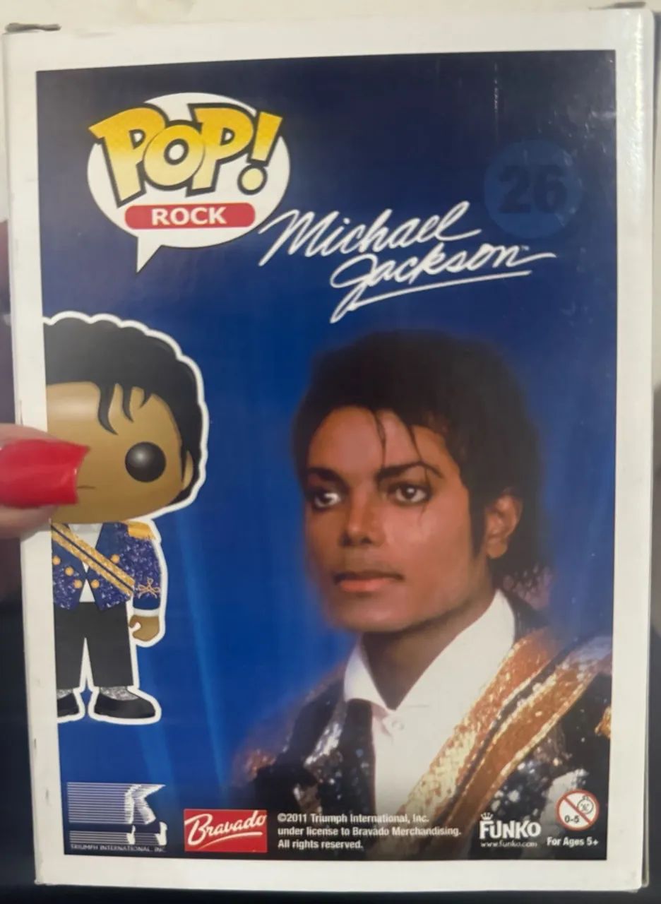 Funko Pop Michael Jackson #26 Pop Rocks Original 2011 Colecionador - Foto 2