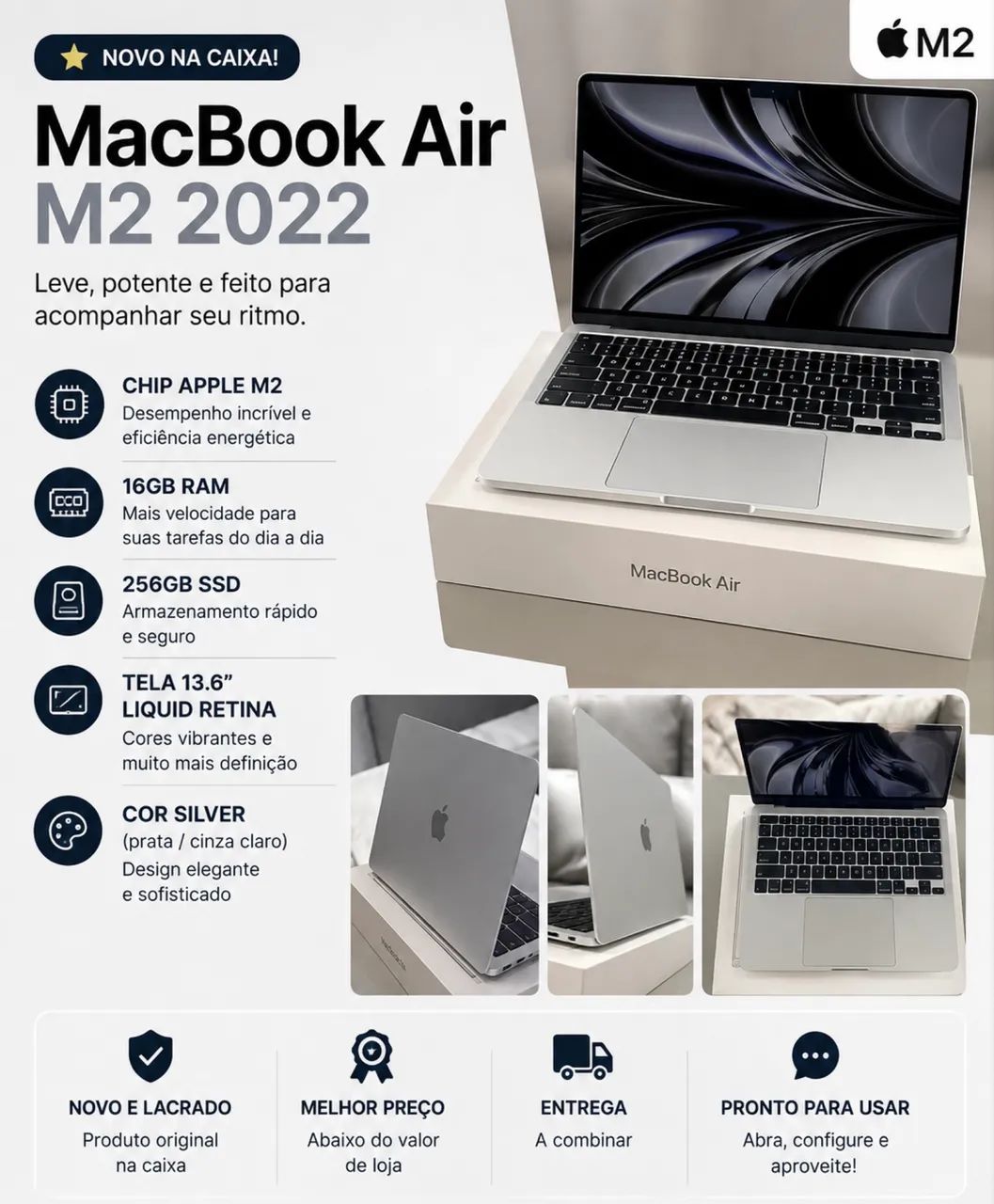 MacBook Air M2 2022 ? NOVO E LACRADO! 