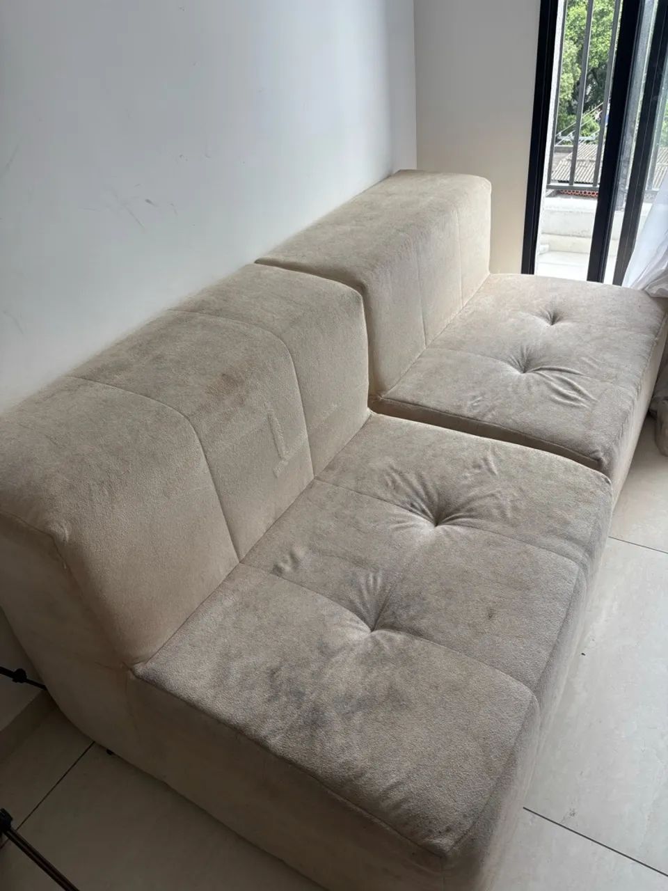 Sofá modular 2 lugares bege