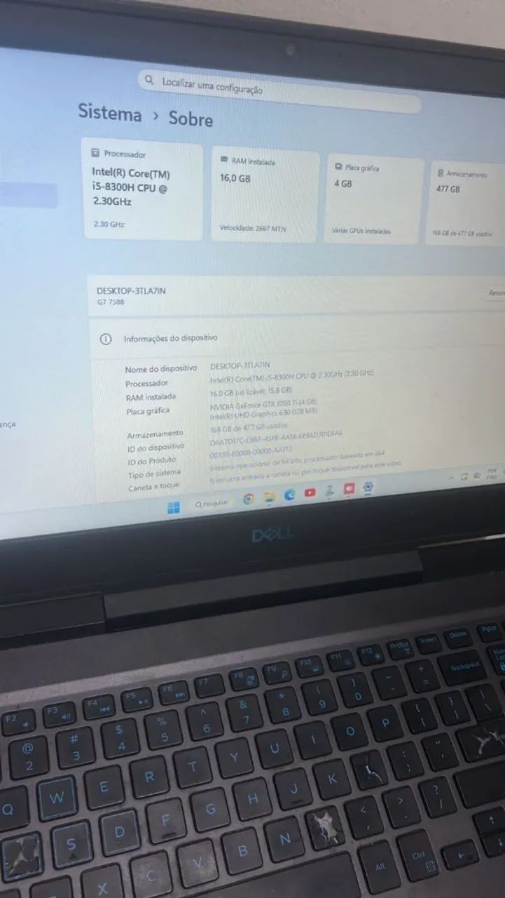Notebook Dell Game G7 SSD 512 16 RAM  - Foto 2